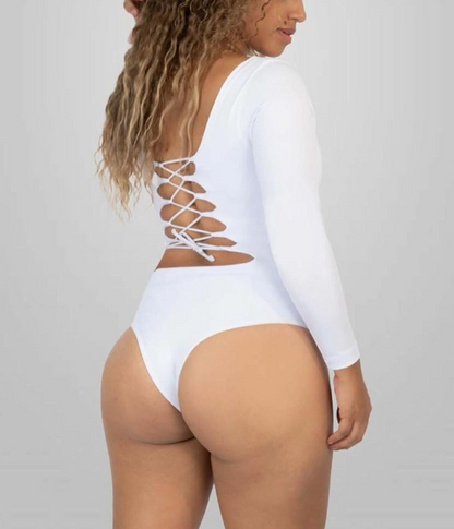 Square Neck Long Sleeve Bodysuit