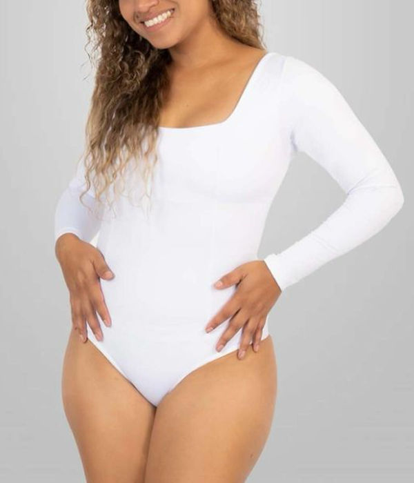 Square Neck Long Sleeve Bodysuit